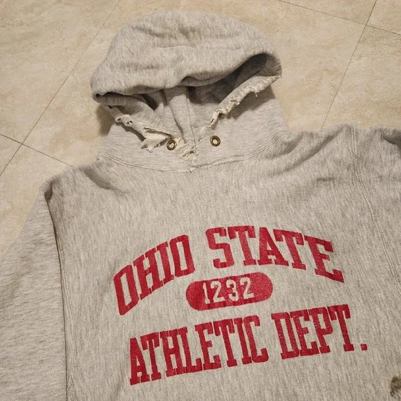 VTG 80s Champion Reverse Weave Warmup Ohio State Mens L Large